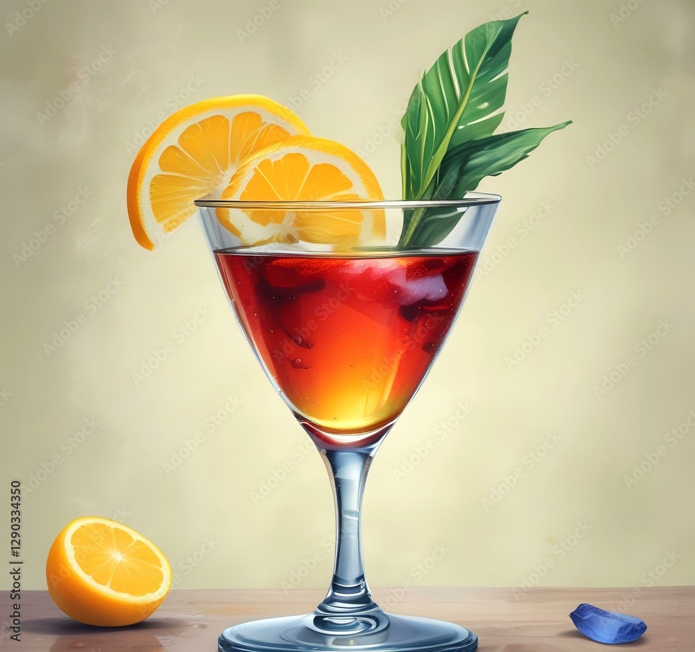 Fototapeta premium Summer cocktail drink.