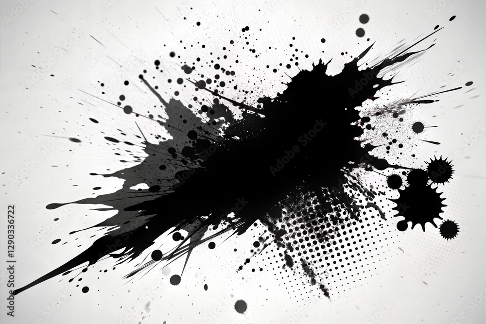 Abstract Black Ink Splatter Background Design, abstract grunge background Abstract Black Ink Splatter Background Design, abstract grunge background
