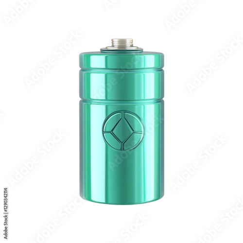 Teal Metallic Battery Power Source Energy Storage,