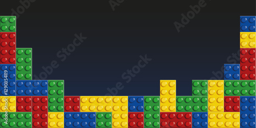 Brick toys vector background