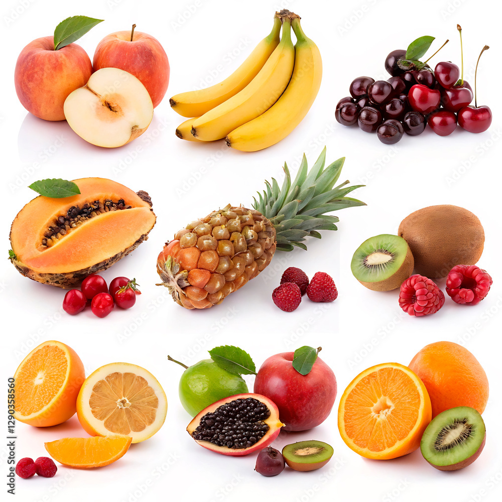 set of fruits set of fruits
