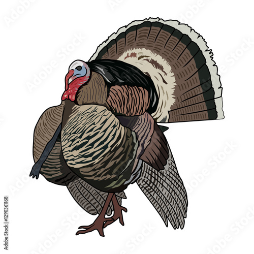 turkey hunting illustration logo vector image t shirt