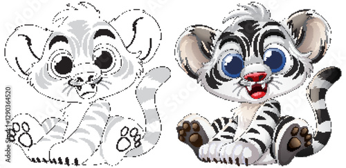 Adorable Baby Tiger Illustrations