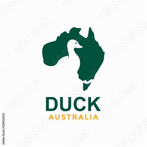 duck and australia negative space logo