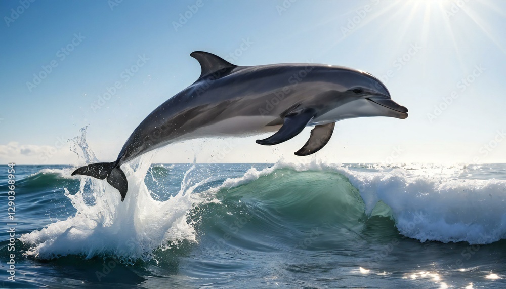 Fototapeta premium dolphin jumping out of water