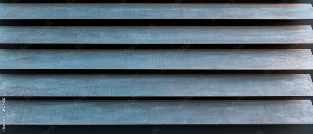 Modern architectural design featuring horizontal wooden panels in a minimalist setting Modern architectural design featuring horizontal wooden panels in a minimalist setting