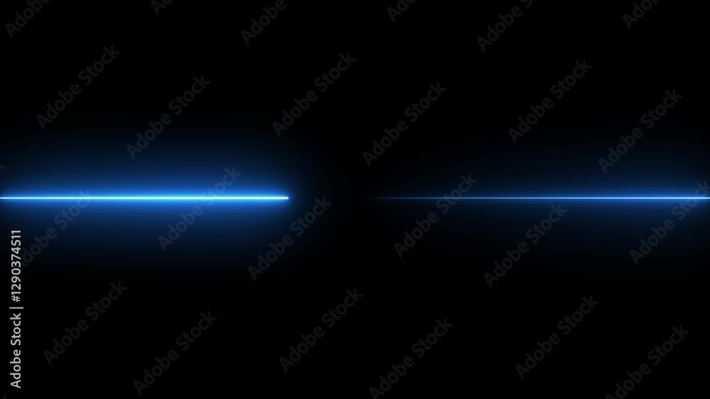 right Moving bright neon lines. Abstract red neon lights animated on a dark background. Seamless loop animation of glowing horizontal neon lines streaming across on the screen on black background.