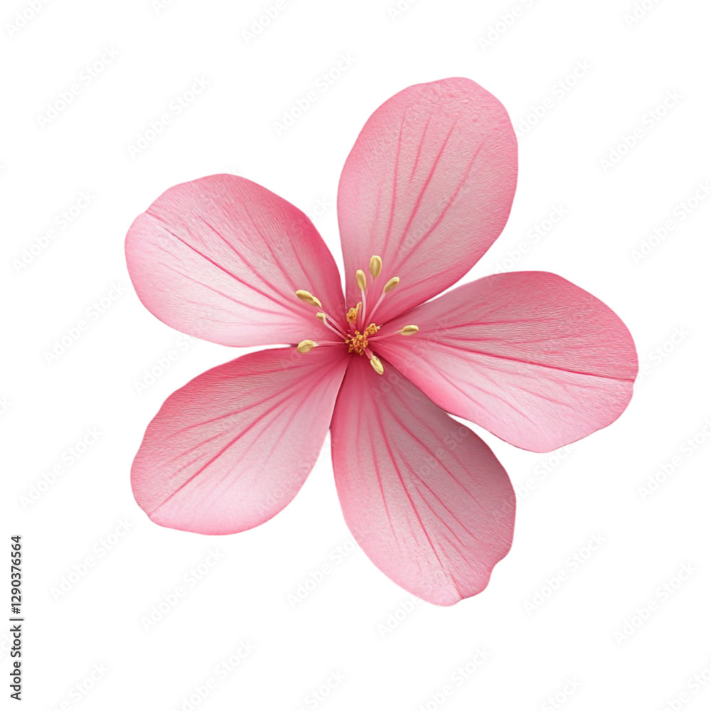 Delicate Pink Flower Blossom Isolated on Black Background, Delicate Pink Flower Blossom Isolated on Black Background,