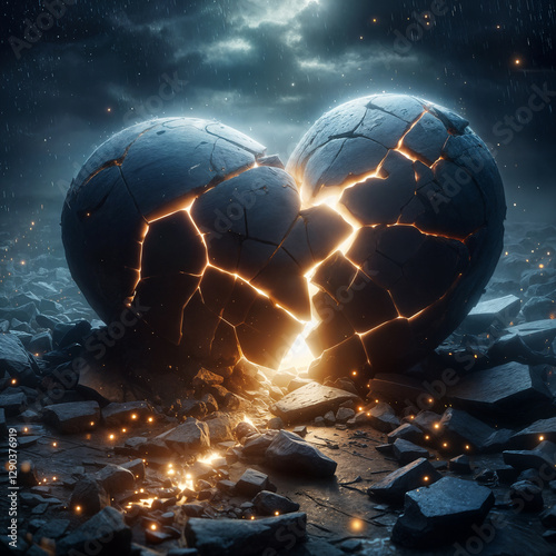 Broken Heart on the Ground