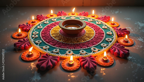  Festive Candles Creating a Warm and Celebratory Atmosphere  
