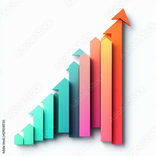 Colorful Upward Trend Chart Illustration Free Download Colorful Upward Trend Chart Illustration - GFXLoad