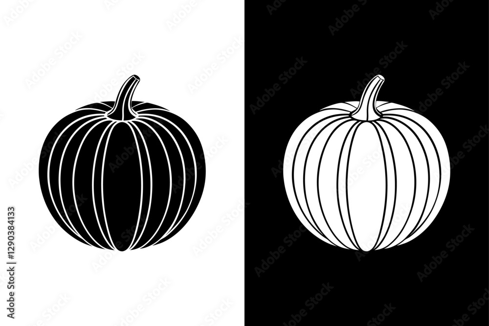 Pumpkin Icon. Clean & Modern Flat Graphic Design Pumpkin Icon. Clean & Modern Flat Graphic Design