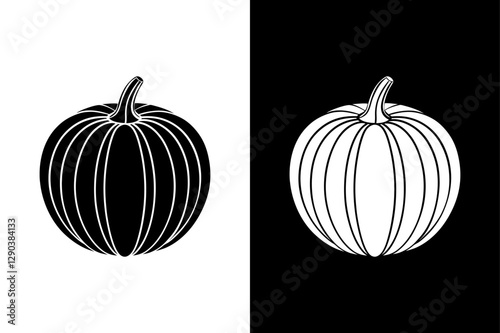 Pumpkin Icon. Clean & Modern Flat Graphic Design