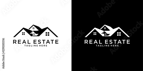 Roof and home logo vector design concept. Real estate logo