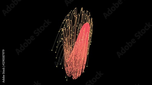 close up of a black brush animation 