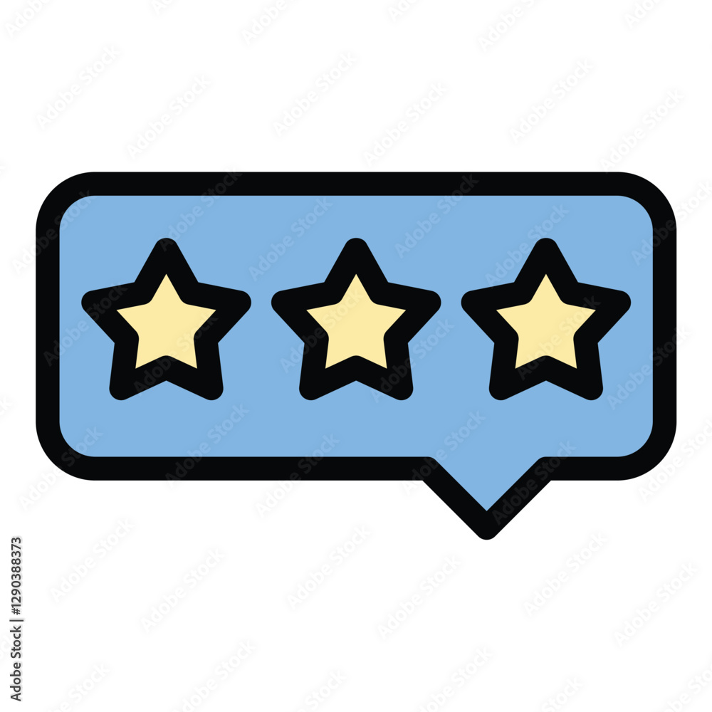 Rating Icon Feedback and Evaluation in Flat Line Color Style. Rating Icon Feedback and Evaluation in Flat Line Color Style.