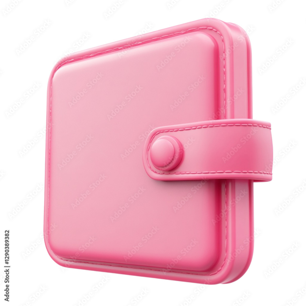 Pink Leather Wallet 3D Render Fashion Accessory Pink Leather Wallet 3D Render Fashion Accessory