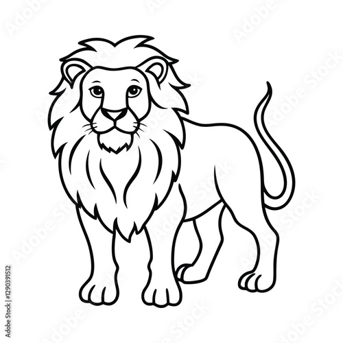 lion cartoon isolated on white