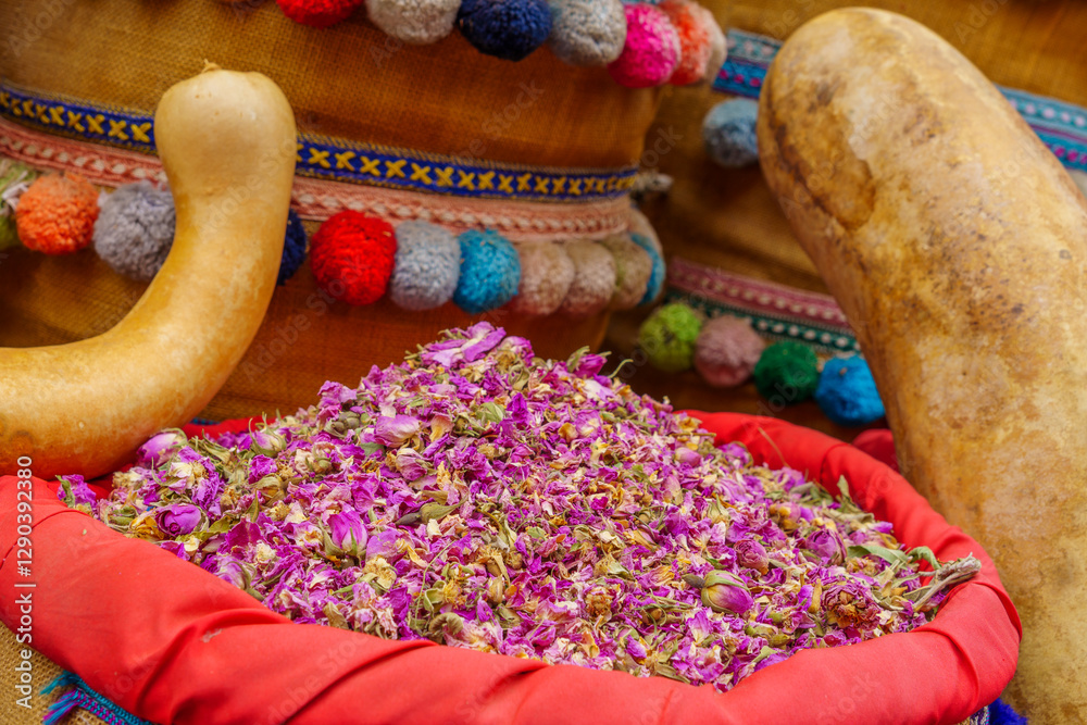 Herbs on display for sale, Medina of Marrakesh