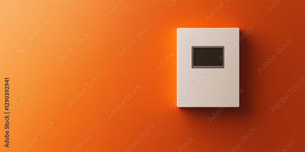 A minimalist, high-resolution photograph of a simple weight scale on an orange background, shot from above in a flat lay composition. A minimalist, high-resolution photograph of a simple weight scale on an orange background, shot from above in a flat lay composition.