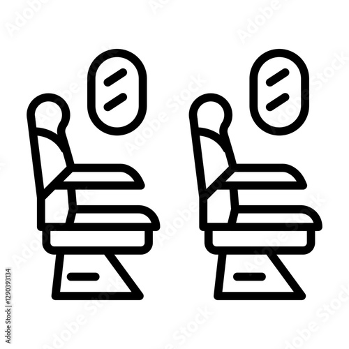 Plane seat icon