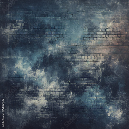 Dark Textured Wall With Cloudy Patterns Background