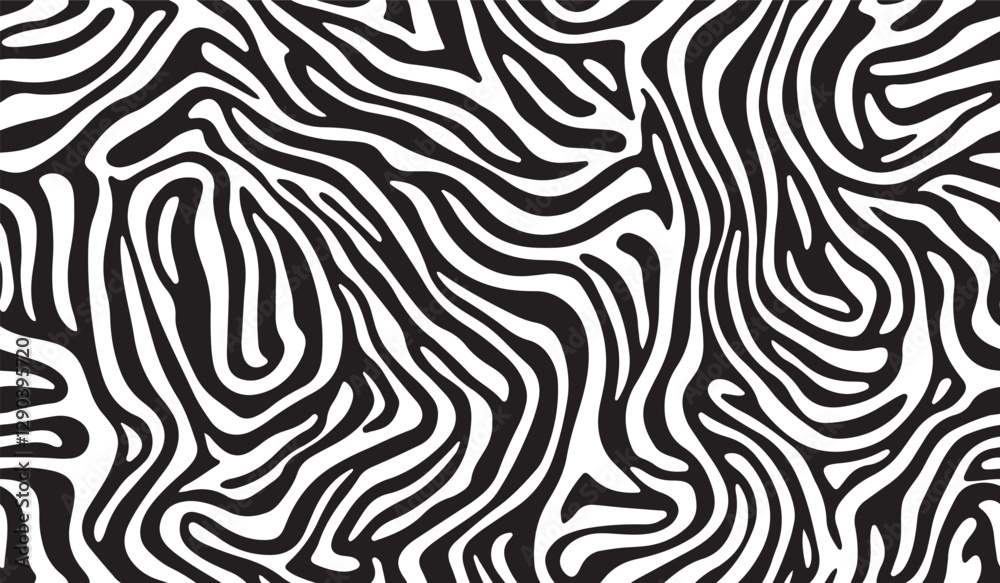 Zebra seamless pattern background, black and white striped lines. Vector illustration design. Zebra seamless pattern background, black and white striped lines. Vector illustration design.
