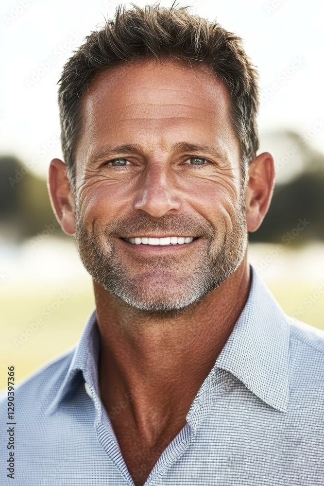 Fototapeta premium Close Up Portrait of a Smiling Man
