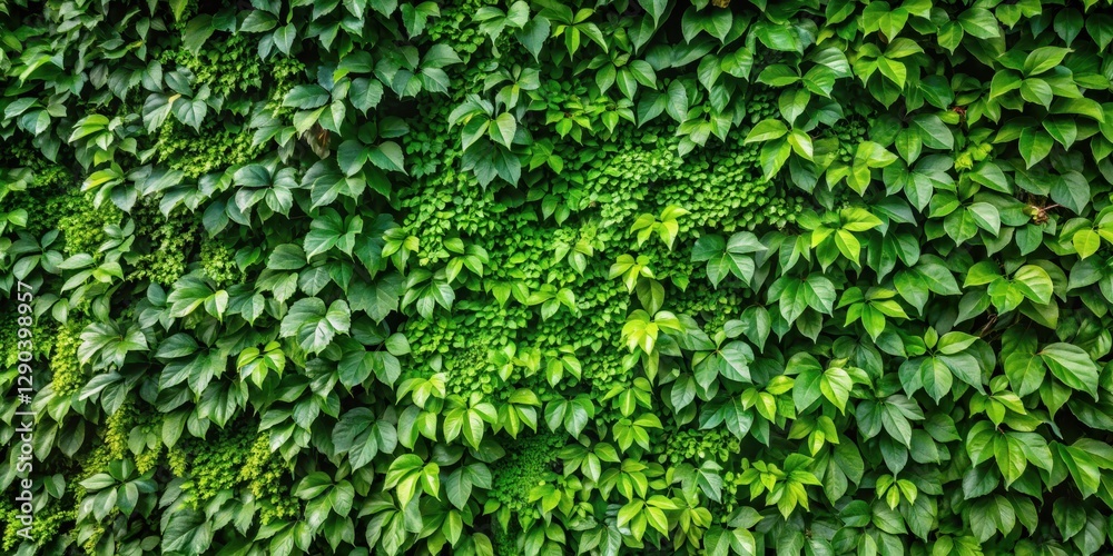 Dense foliage covering the entire wall with lush green leaves and branches Dense foliage covering the entire wall with lush green leaves and branches