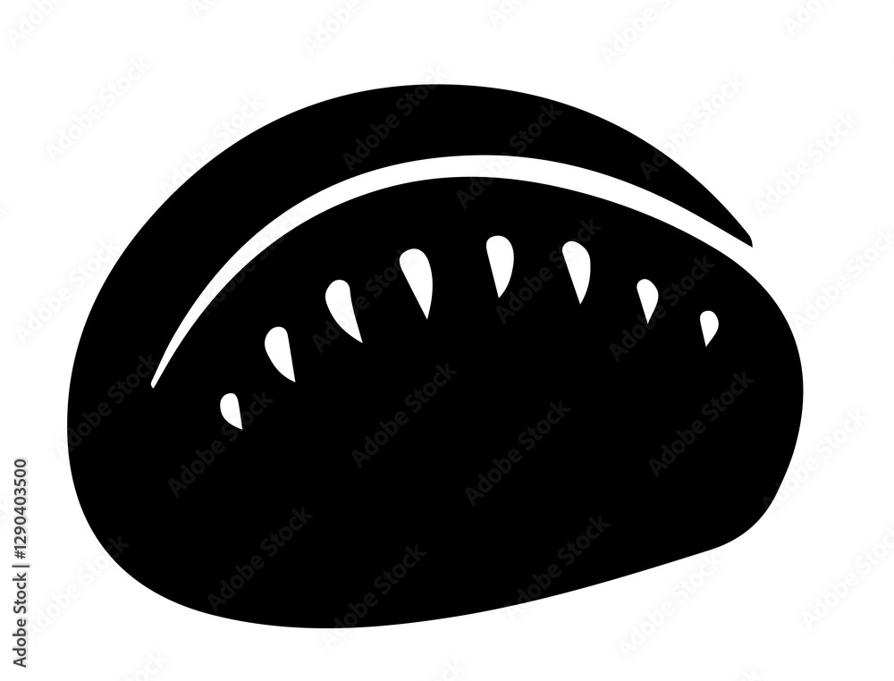 black and white bread on white background black and white bread on white background