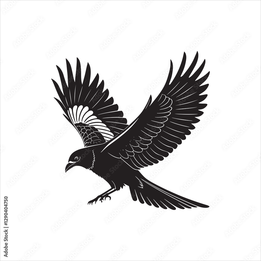 Obraz premium Flying dove silhouettes