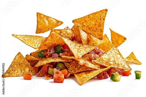 Delicious Pile of Nachos with Salsa