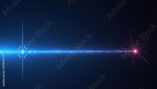 CO2 laser. Blue and pink laser beams crossing in dark background, futuristic technology concept, sci-fi theme, suitable for technology, science fiction, digital background, space, innovation, night s