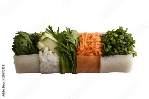 Obraz na płótnie Fresh vegetables beautifully arranged: carrots, green onions, parsley, and more, ideal for healthy meal preparation and vibrant recipes. w salonie