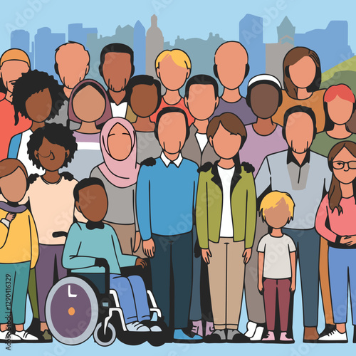 107.eps"This image captures the harmonious interaction between men and women, showcasing unity, collaboration, and equality. Whether in a professional setting, social gathering, or shared activity, th