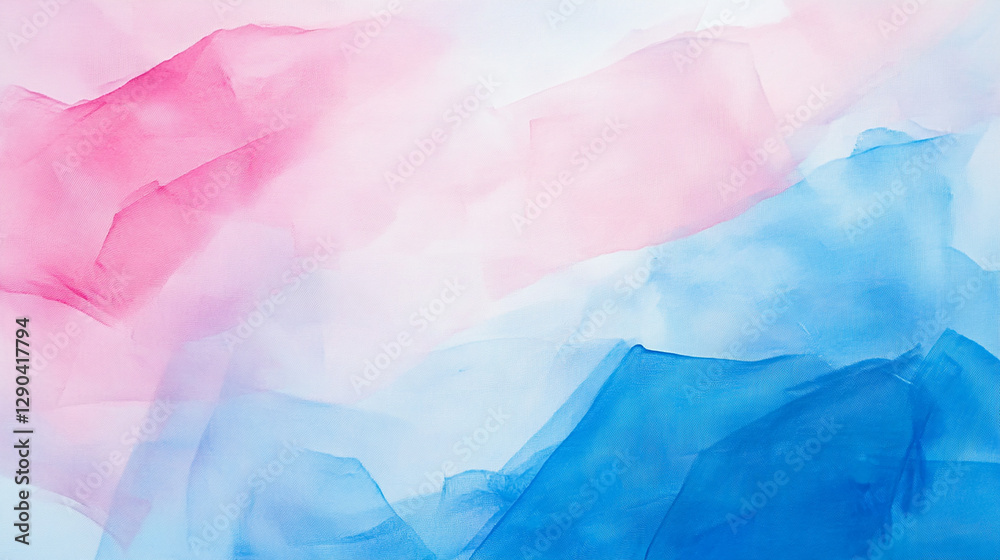 Fototapeta premium Pink and Blue Abstract Watercolor Texture Background