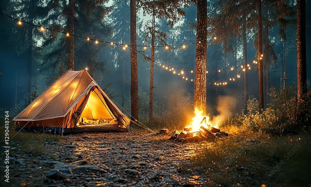 tent in the forest tent in the forest