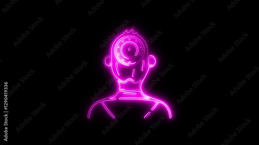 Glowing neon Synagogue icon isolated on black background. HD Video motion graphic animation Glowing neon Synagogue icon isolated on black background. HD Video motion graphic animation