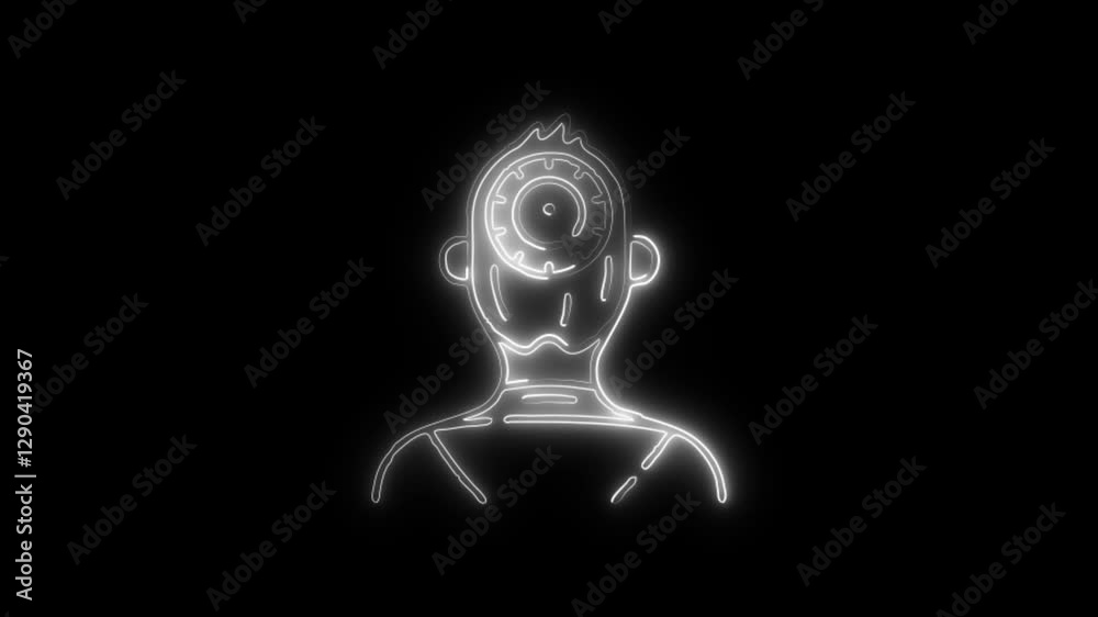 Glowing neon Synagogue icon isolated on black background. HD Video motion graphic animation Glowing neon Synagogue icon isolated on black background. HD Video motion graphic animation