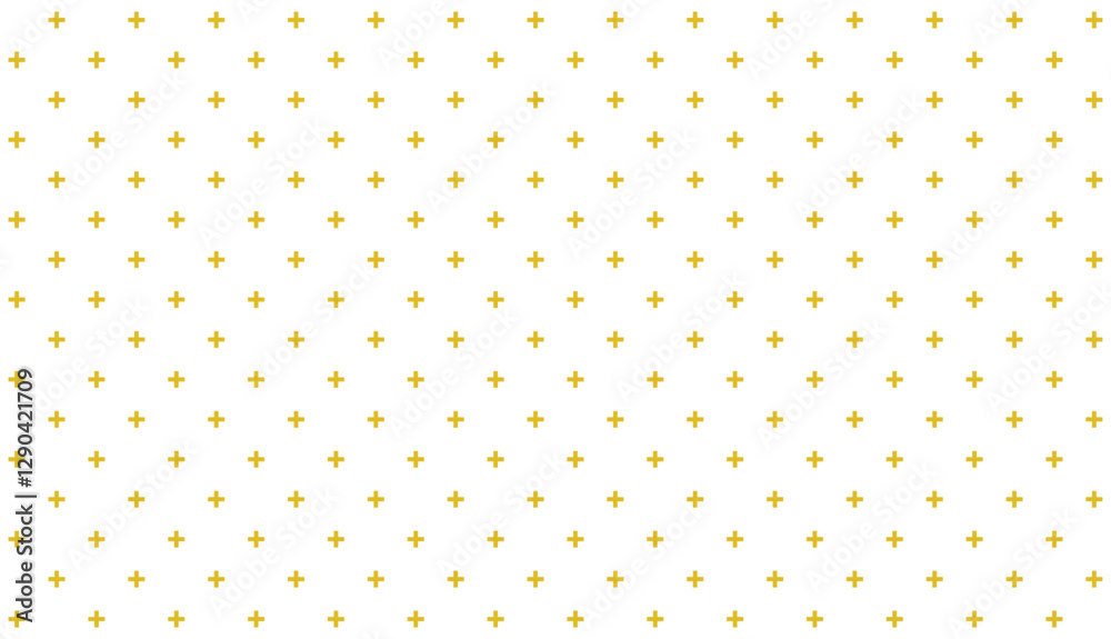 gold glitter plus sign vector illustration arranged in a repeating pattern on a white background gold glitter plus sign vector illustration arranged in a repeating pattern on a white background