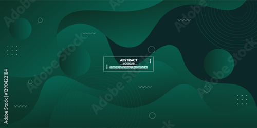 Abstract 3D wave art background design with green color for design. Vector Eps10