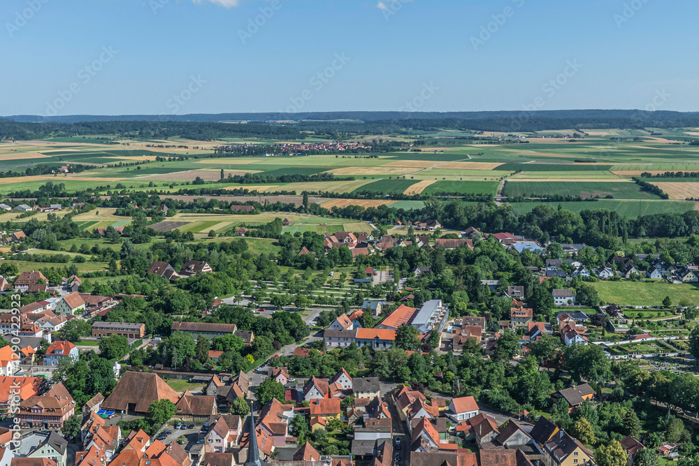 Fototapeta premium Ausblick auf die sehenswerte Stadt Bad Windsheim an der Aisch in Franken