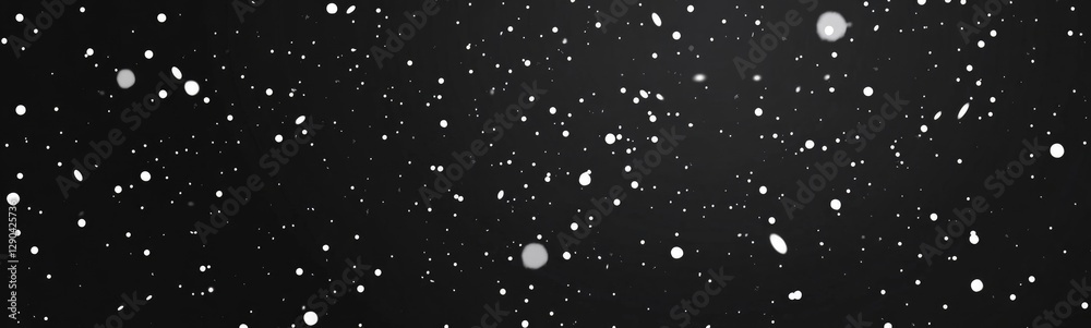 White snow falling on a black background, a flat vector design, simple and minimalistic, in a top-down, horizontal view White snow falling on a black background, a flat vector design, simple and minimalistic, in a top-down, horizontal view