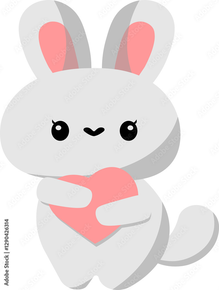cute white rabbit hugging love cute white rabbit hugging love