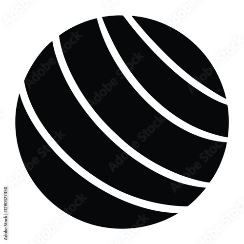bandy ball vector silhouette black