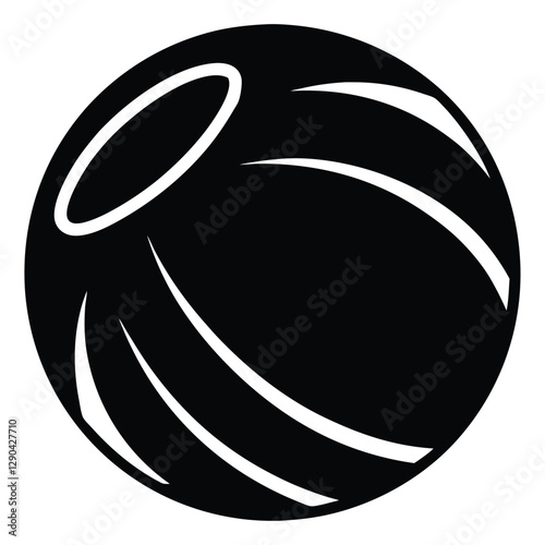 bandy ball vector silhouette black