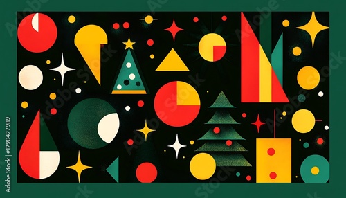 Abstract Christmas Shapes Background