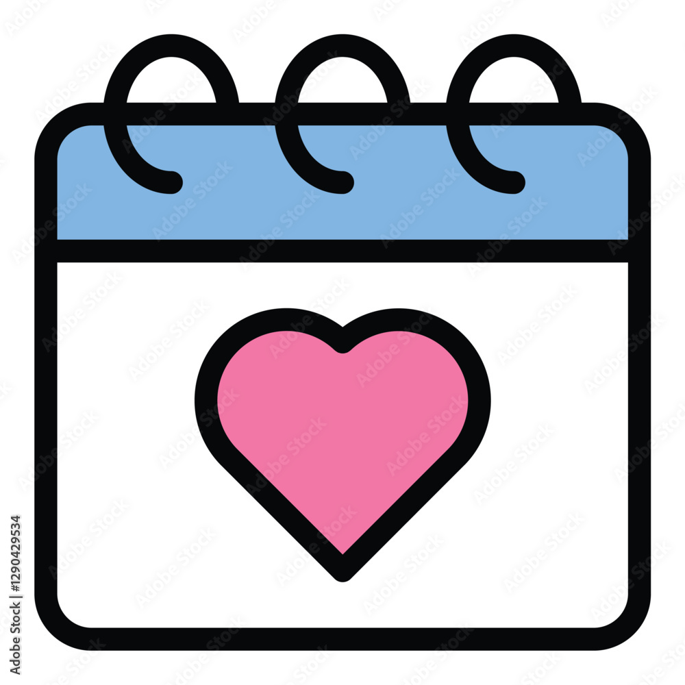 Wedding Day Icon Celebration and Joy in Flat Line Color Style. Wedding Day Icon Celebration and Joy in Flat Line Color Style.