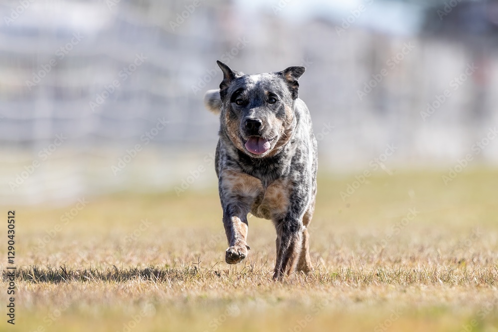 Australian Cattle Dog Blue Heeler Running Lure Course Sprint Dog Sport Australian Cattle Dog Blue Heeler Running Lure Course Sprint Dog Sport
