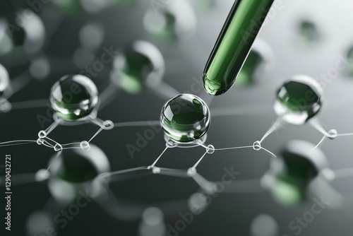 Innovative nanotechnology concept showcasing molecular structures and scientific research for advanced materials and breakthrough chemical applications.